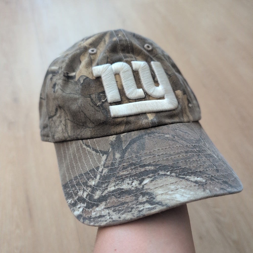 47 Brand New York Giants NFL Camo Hat RealTree Adjustable Dad Cap ny Logo